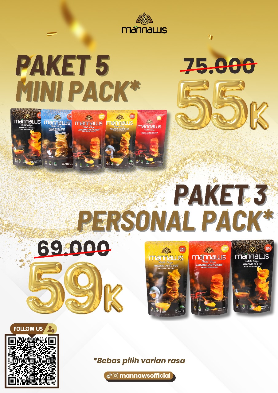 Paket 5 Mini pack dan 3 Personal Pack